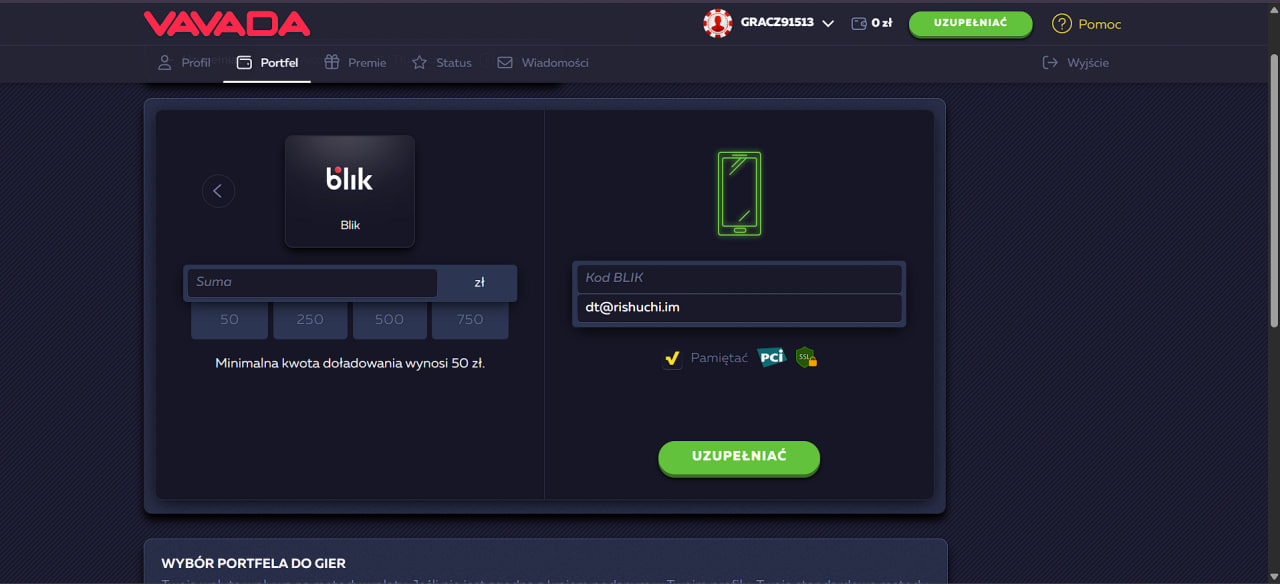 Generowanie kodu BLIK w aplikacji bankowej